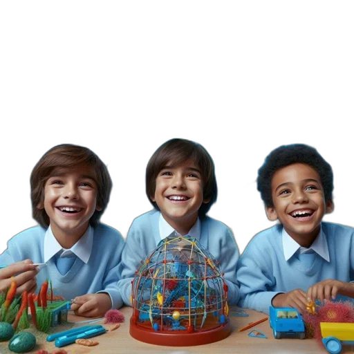 3d render, photorealistic, three, children transparent PNG cut-out