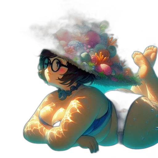 flower, dress, concept art, fantasy art transparent PNG cut-out