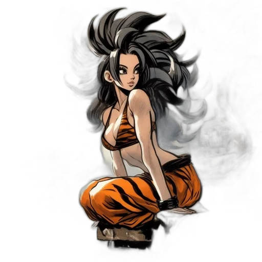 hair, comic book art, concept art, fantasy art transparent PNG cut-out
