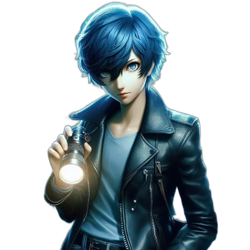 jacket, weapon, staff, face transparent PNG cut-out