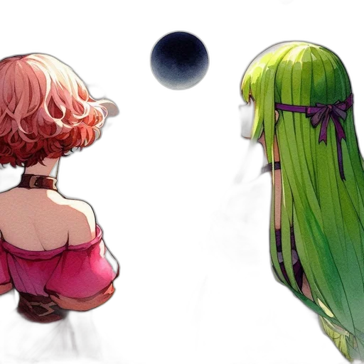 hair, dress, mask, creature transparent PNG cut-out