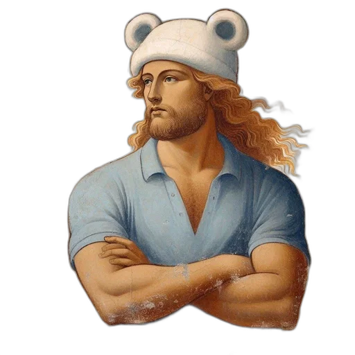 hat, photorealistic, fantasy art, oil painting transparent PNG cut-out