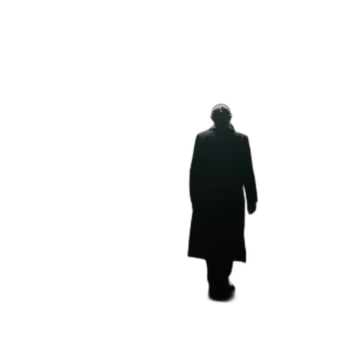 jacket, staff, robot, creature transparent PNG cut-out