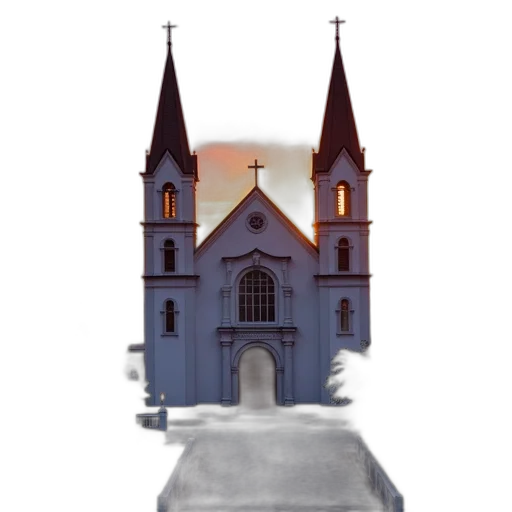 building, crown, staff, 3d render transparent PNG cut-out