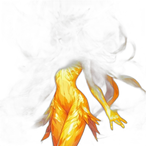 dragon, hair, mask, staff transparent PNG cut-out