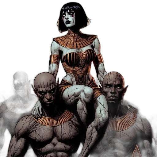 comic book art, concept art, fantasy art, female transparent PNG cut-out