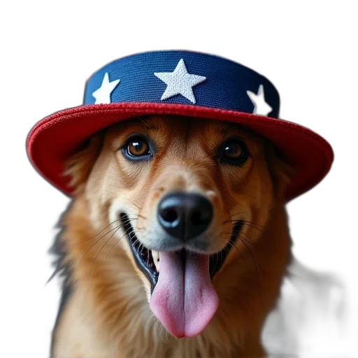 hat, animal, staff, photorealistic transparent PNG cut-out