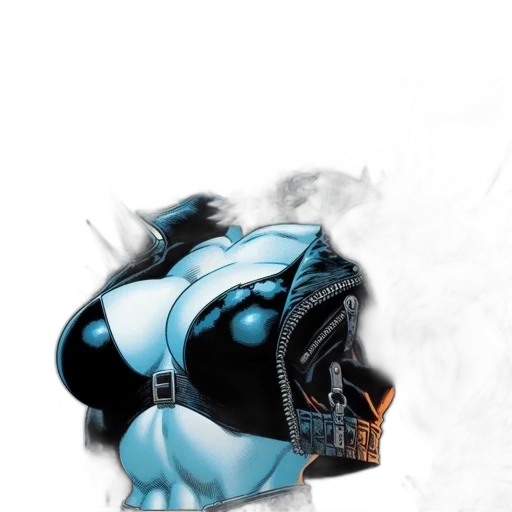 robot, mask, weapon, jacket transparent PNG cut-out