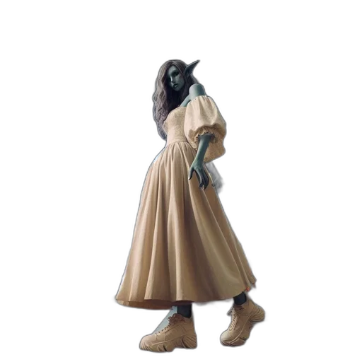 dress, shoes, mask, creature transparent PNG cut-out