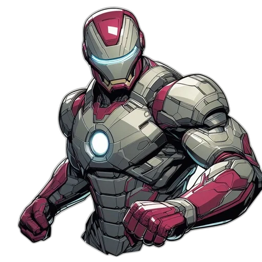 robot, weapon, comic book art, concept art transparent PNG cut-out