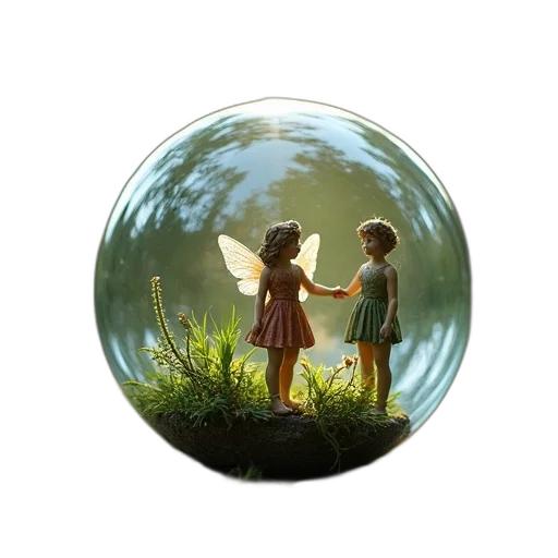 umbrella, dress, fantasy art, photorealistic transparent PNG cut-out