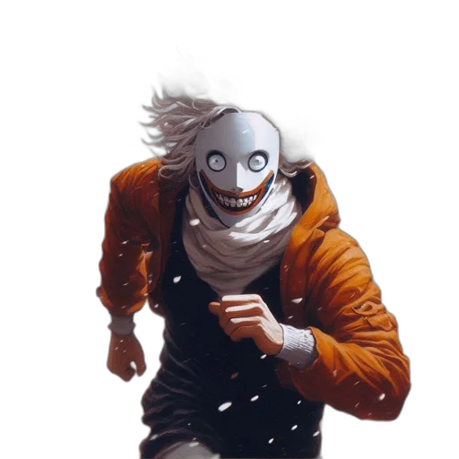 mask, jacket, face, creature transparent PNG cut-out