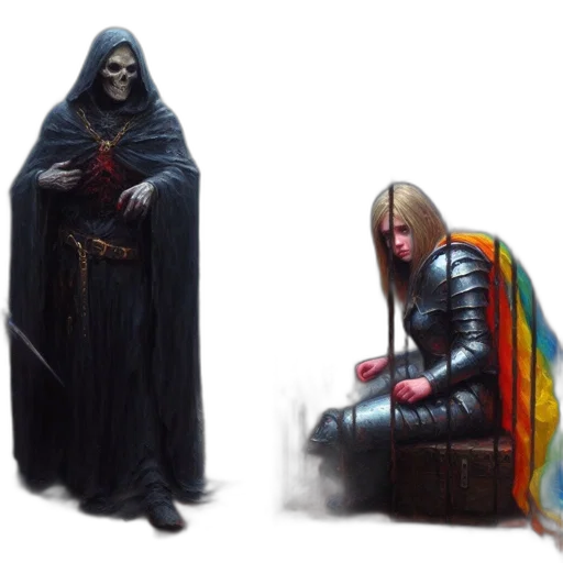 concept art, fantasy art, comic book art, pixel art transparent PNG cut-out