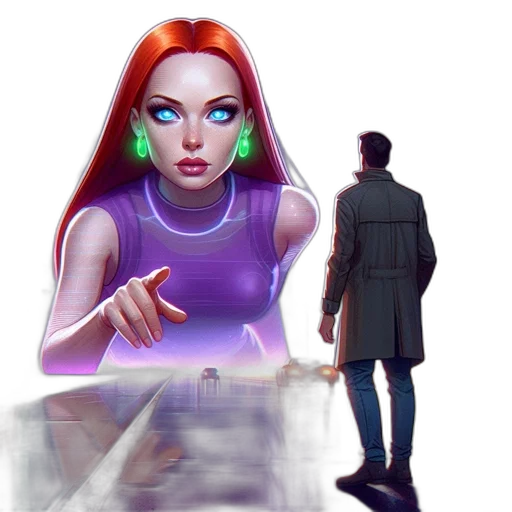 robot, concept art, comic book art, cyberpunk transparent PNG cut-out