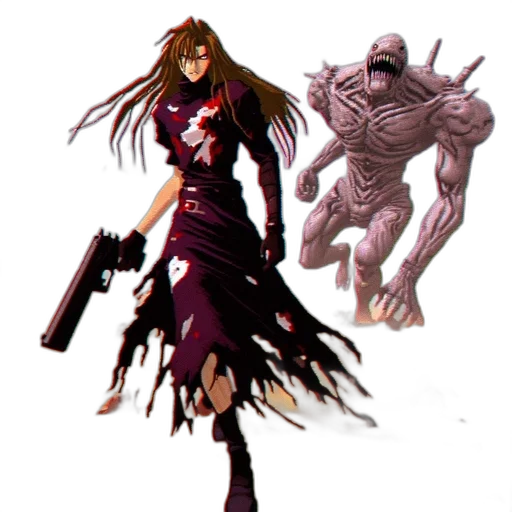 concept art, comic book art, fantasy art, 3d render transparent PNG cut-out
