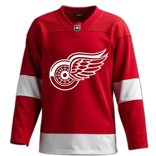 jacket, detroit, red, wings transparent PNG cut-out