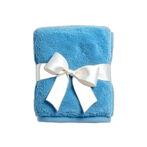 blue, plush, towel, white transparent PNG cut-out