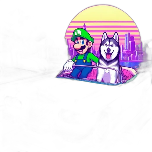 hat, pixel art, vaporwave, concept art transparent PNG cut-out