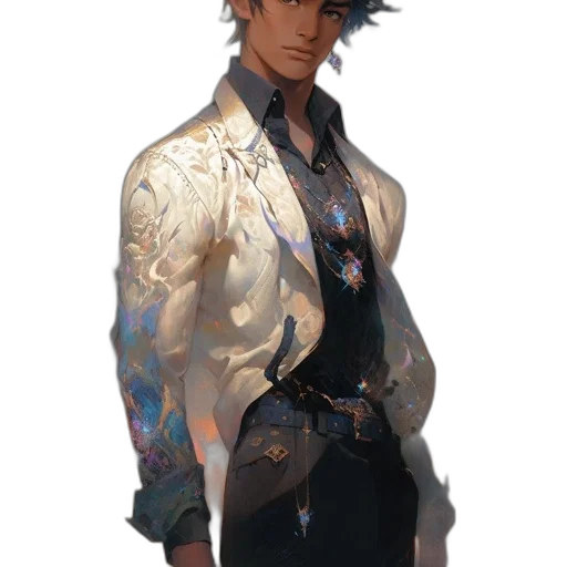jacket, staff, sword, concept art transparent PNG cut-out