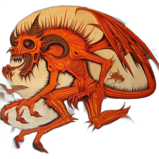 dragon, creature, animal, mask transparent PNG cut-out