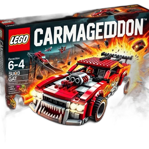 car, lego, carmageddon, 64-piece transparent PNG cut-out