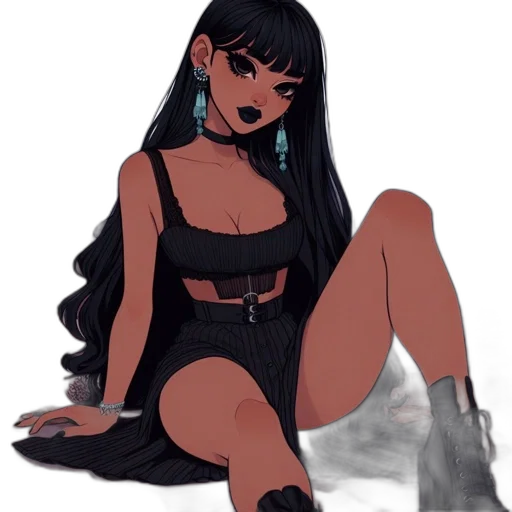 dress, creature, concept art, anime transparent PNG cut-out