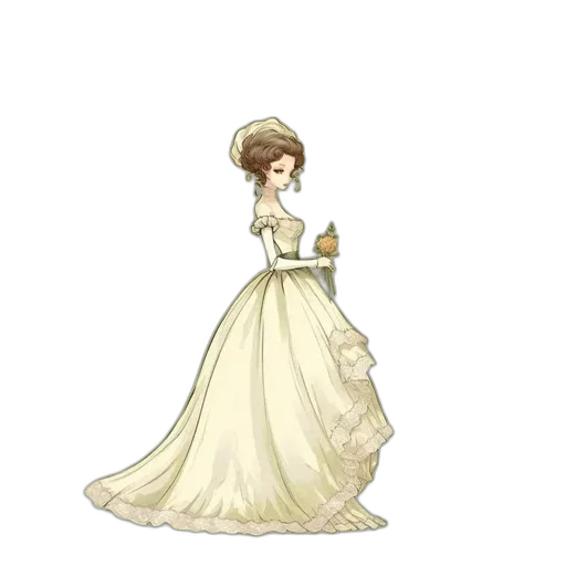 dress, crown, staff, jewelry transparent PNG cut-out