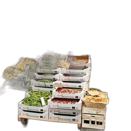 food, 3d render, vibrant, market transparent PNG cut-out