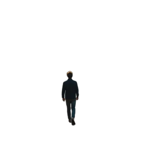 jacket, robot, creature, staff transparent PNG cut-out