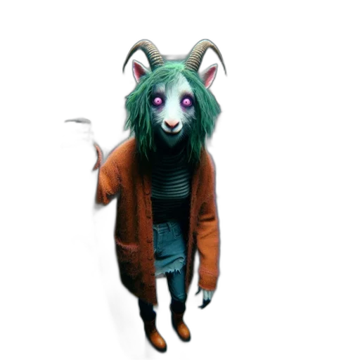 jacket, staff, animal, creature transparent PNG cut-out