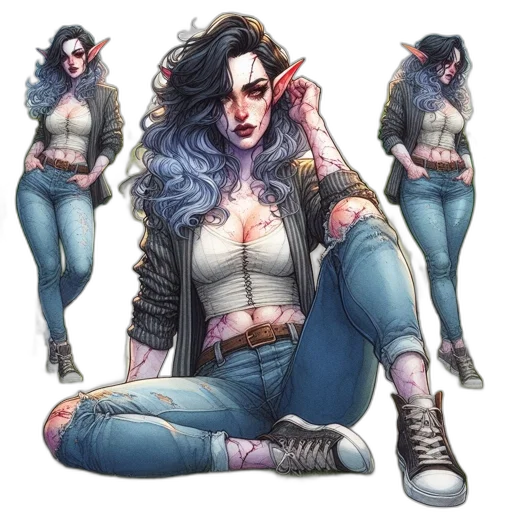jacket, concept art, comic book art, fantasy art transparent PNG cut-out