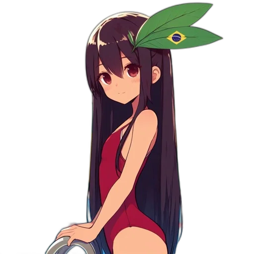 hat, dress, creature, staff transparent PNG cut-out