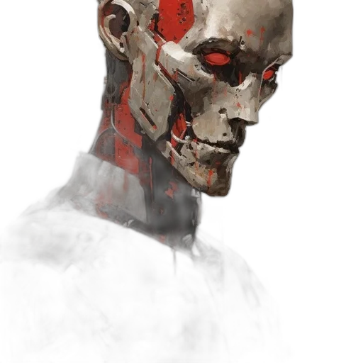 face, robot, mask, creature transparent PNG cut-out