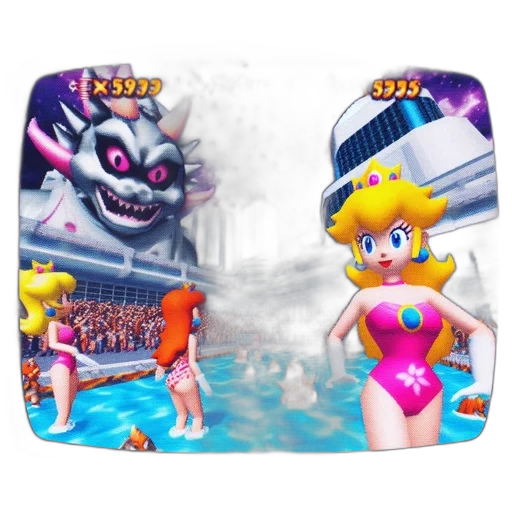 concept art, 3d render, vaporwave, underwater transparent PNG cut-out