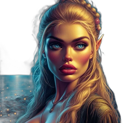 face, fantasy art, comic book art, concept art transparent PNG cut-out