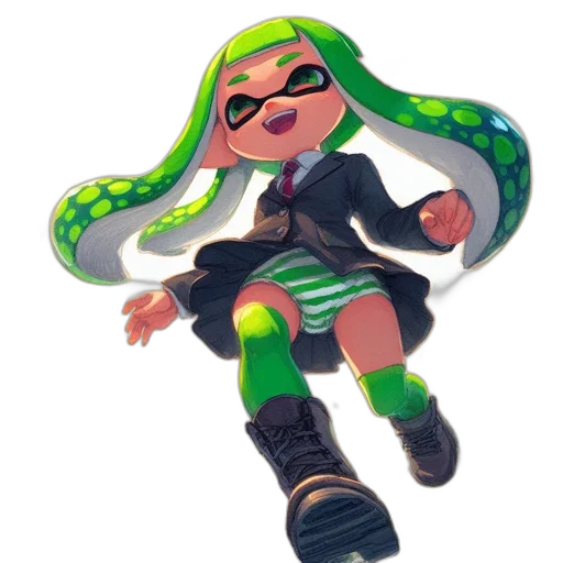 jacket, dress, weapon, hair transparent PNG cut-out