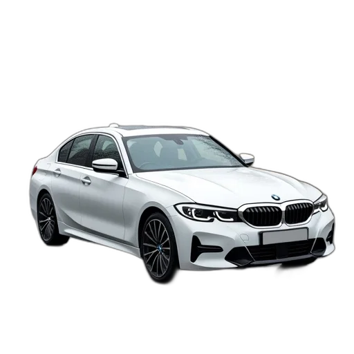 car, 3d render, photorealistic, white transparent PNG cut-out