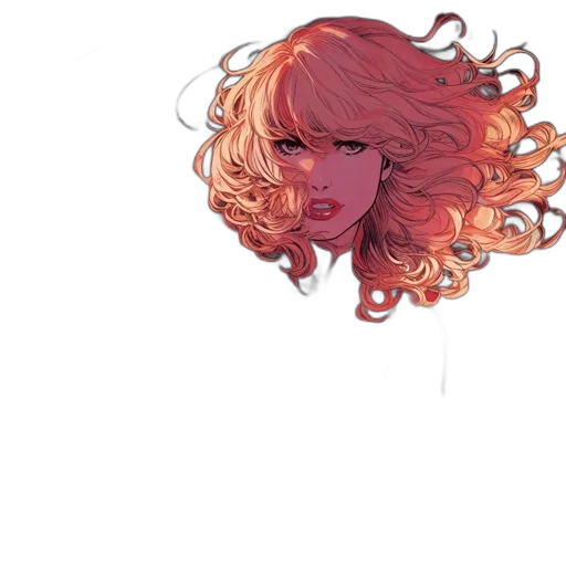 hair, crown, face, concept art transparent PNG cut-out