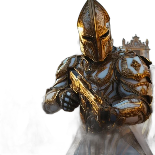 sword, weapon, robot, crown transparent PNG cut-out