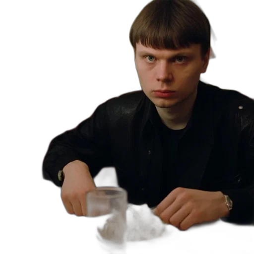 jacket, face, bottle, hair transparent PNG cut-out
