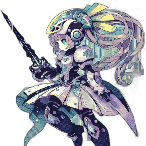 weapon, robot, staff, sword transparent PNG cut-out