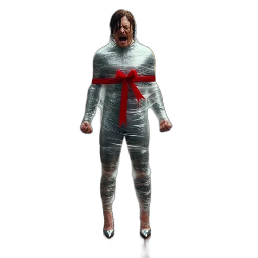 creature, jacket, concept art, 3d render transparent PNG cut-out