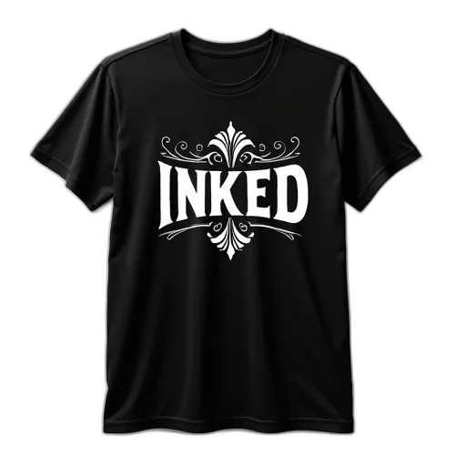 3d render, black, t-shirt, stylized transparent PNG cut-out