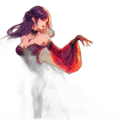 dress, dragon, fantasy art, concept art transparent PNG cut-out