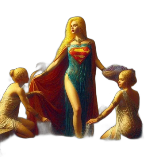 dress, concept art, comic book art, oil painting transparent PNG cut-out
