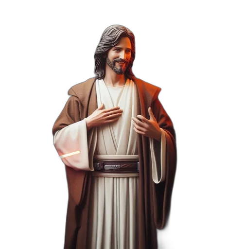 jacket, staff, weapon, 3d render transparent PNG cut-out