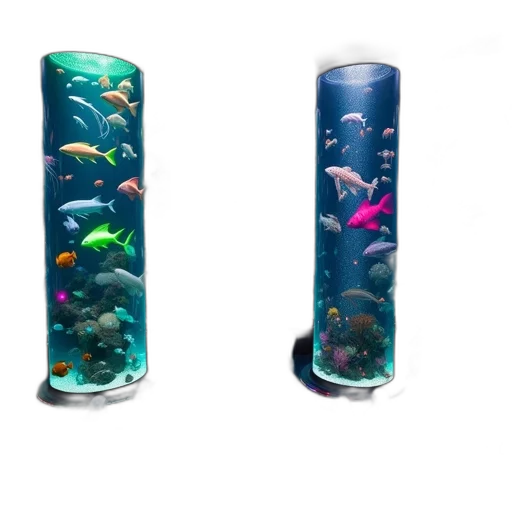 3d render, concept art, photorealistic, underwater transparent PNG cut-out