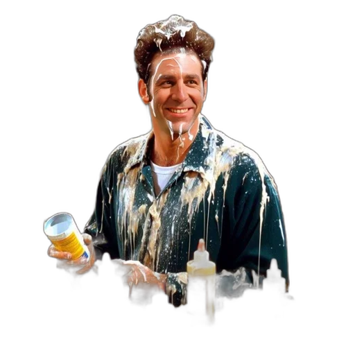jacket, face, photorealistic, oil painting transparent PNG cut-out