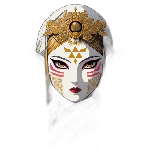 mask, jewelry, crown, face transparent PNG cut-out