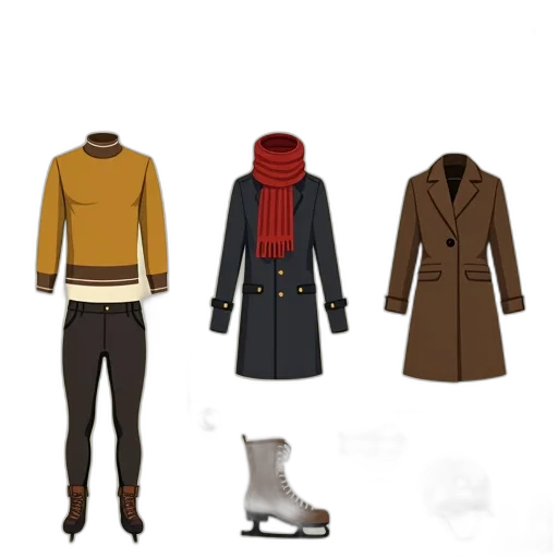 jacket, concept art, 3d render, earth tones transparent PNG cut-out
